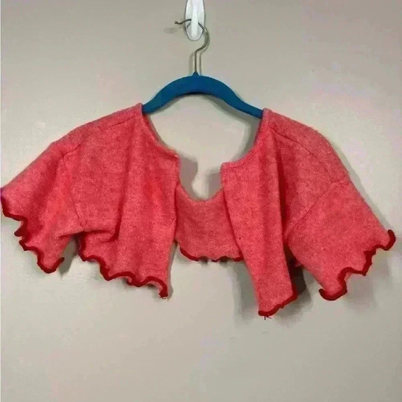 Urban Outfitters Sweaters - NWT Urban Outfitters red and pink knit shrug bolero size Large XL